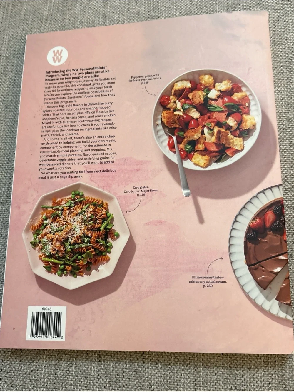 Weight Watchers The Personal Points Cookbook - Pink Cover with Food Photography